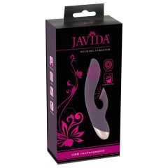   Javida - vodotěsný vibrátor s odsávačem klitorisu (fialový)