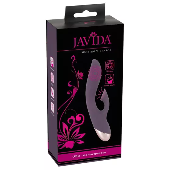 Javida - vibrátor s vakuovým stimulátorem klitorisu - voděodolný - fialový