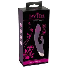  Javida - vodotěsný vibrátor s odsávačem klitorisu (fialový)