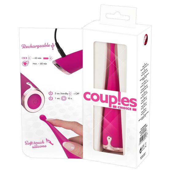 Couples Choice - akumulátorový klitorální vibrátor (růžový)