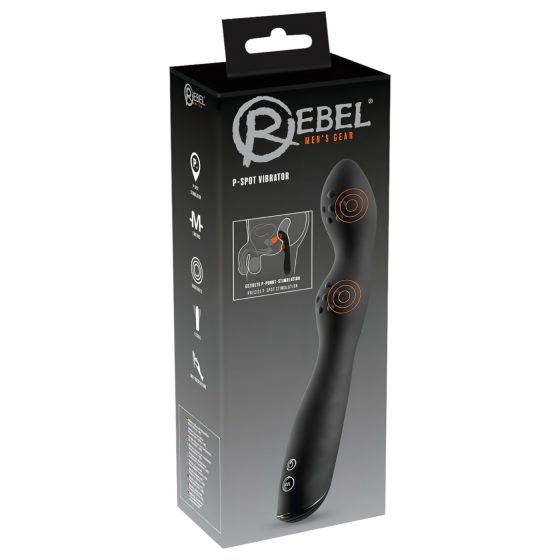 Rebel P-Spot - 2-motorový prostatický vibrátor (černý)