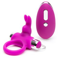   Happyrabbit - nabíjecí, rádiový kroužek na penis (fialovo-stříbrný)
