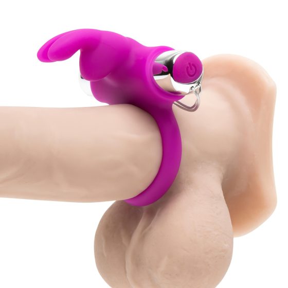 Happyrabbit - nabíjecí, rádiový kroužek na penis (fialovo-stříbrný)