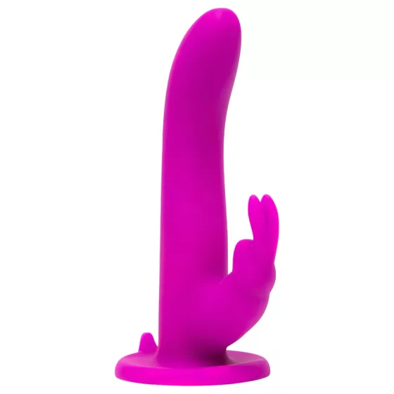 Happyrabbit Strap-On - králičí nasazovací vibrátor s raménkem na klitoris (fialový)