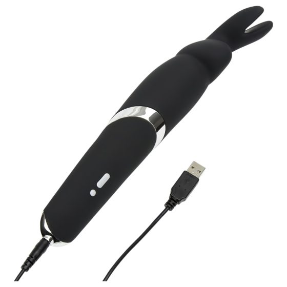 Happyrabbit Wand - akumulátorový masážní vibrátor (černý)