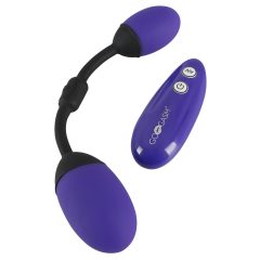   GoGasm Pussy & Ass - vibrátorové duo vajec (fialová-černá)