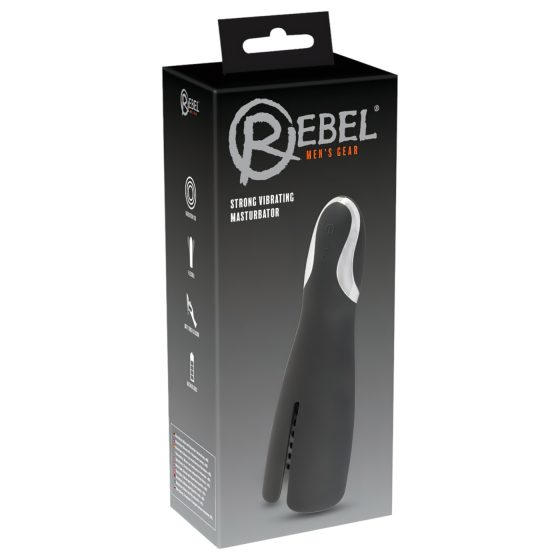 Rebel Strong - akumulátorový vibrátor na žaludy (černý)