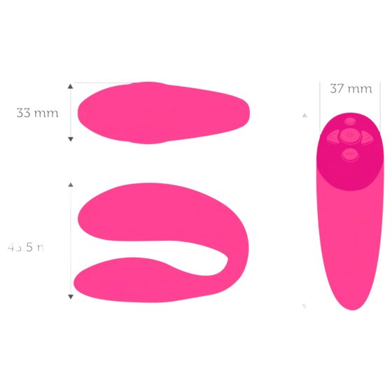 We-Vibe Chorus - dobíjecí, chytrý párový vibrátor (růžový)