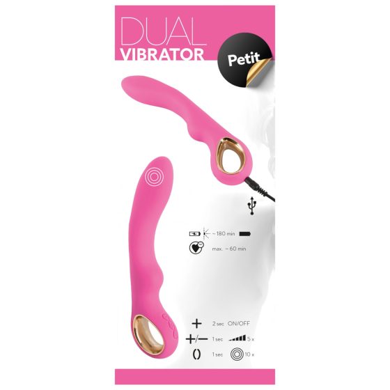 You2Toys - Dual Petit - akumulátorový dvoumotorový vibrátor (růžový)
