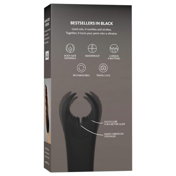 Fun Factory Manta - vibrátor na žalud (černý)