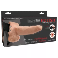   Pipedream - Fetish Strap-On 6 - připínací, dutý vibrátor (tělová barva)