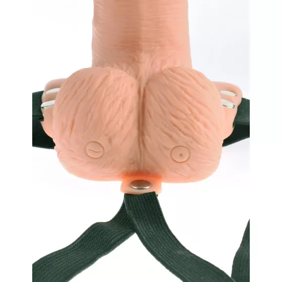 Pipedream - Fetish Strap-On 6 - připínací, dutý vibrátor (tělová barva)