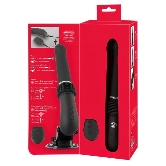 You2Toys RC Šukací Stroj 2.0 - dobíjecí pohyblivý vibrátor (černý)