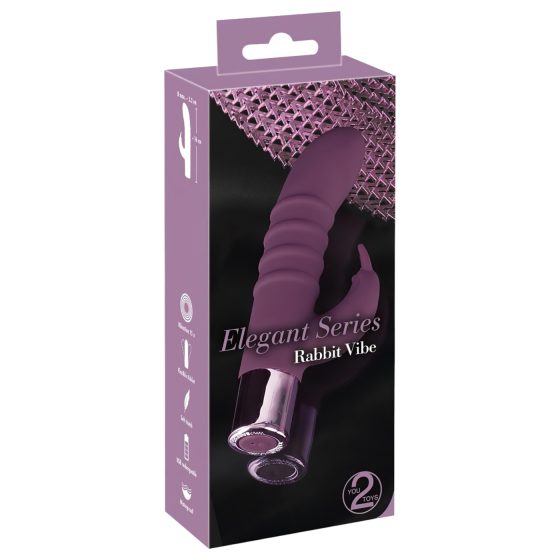 Rabbit Vibe - akumulátorový G-bod vibrátor s klitorálním ramenem (fialový)