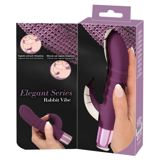 Rabbit Vibe - akumulátorový G-bod vibrátor s klitorálním ramenem (fialový)