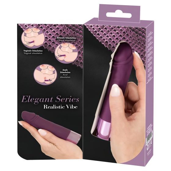 You2Toys Elegantní Realistický - akumulátorový, vodotěsný vibrátor (fialový)