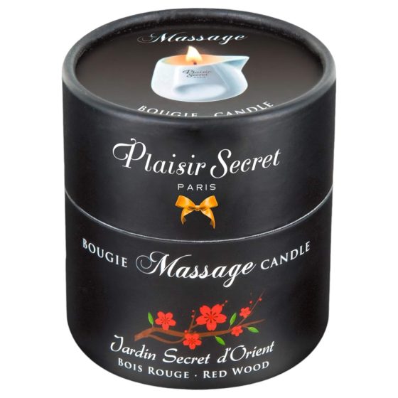 Plaisirs Secrets Red Wood - masážní svíčka (80 ml)