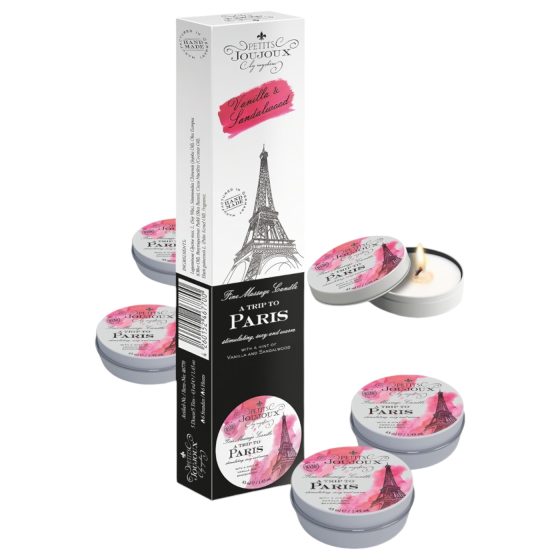 Petits Joujoux Paris - masážní svíčka - vanilka-santal (5x43ml)