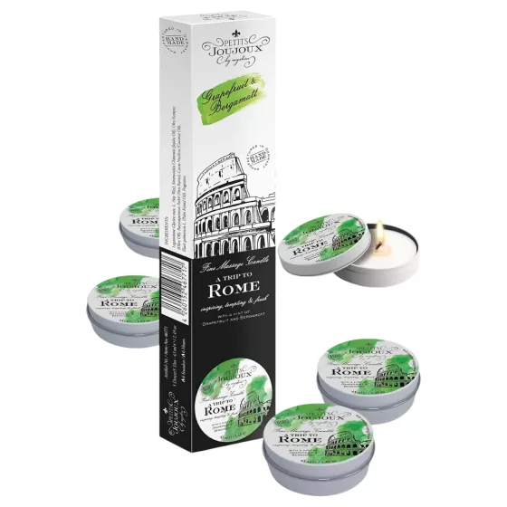 Petits Joujoux - masážní svíčka - grapefruit bergamot - sada 5x43 ml