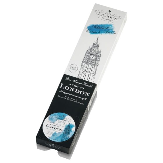 Petits Joujoux London masážní svíčka - rebarbora a jantar (5x43 ml)