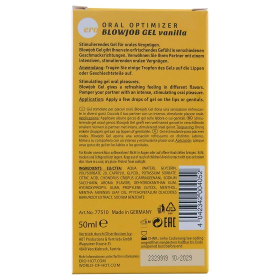Gel pro orální použití - vanilka (50 ml)
