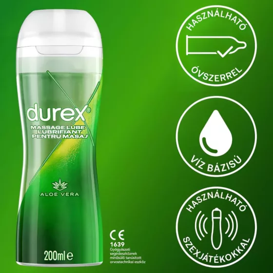 Durex 2v1 masážní olej - Aloe Vera (200 ml)