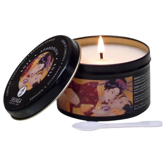 Shunga tělová svíčka - afrodisiakum - růže (170 ml)