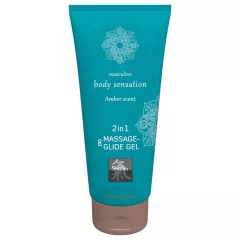   HOT - Shiatsu 2v1 Amber Scent - masážní lubrikant - ambra (200 ml)