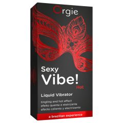   Orgie Sexy Vibe HOT - jahodový hřejivý tekutý vibrátor (15 ml)
