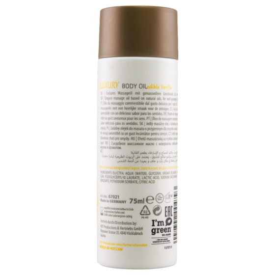 Shiatsu Luxury - jedlý masážní olej - vanilka (75ml)