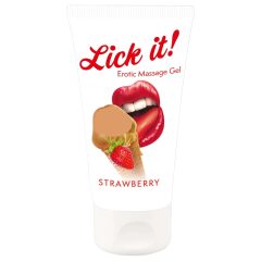 Lízni to! - 2v1 jedlý lubrikant - jahoda (50ml)