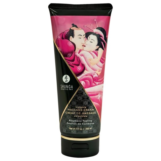 Shunga - masážní krém - malina - 200 ml