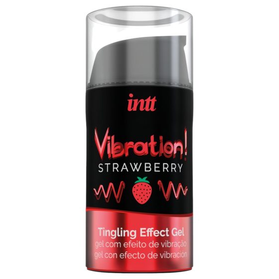 Intt Vibration! - tekutý vibrátor - jahoda - 15 ml