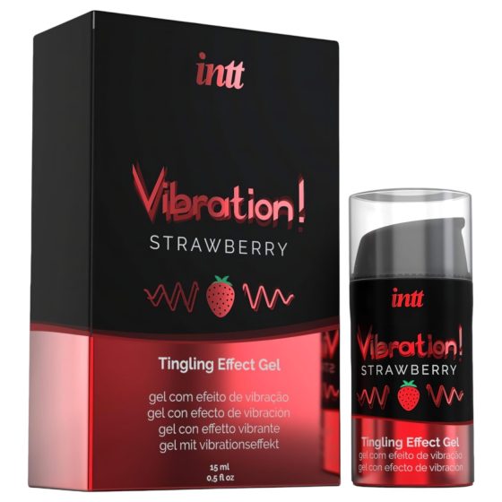 Intt Vibration! - tekutý vibrátor - jahoda - 15 ml
