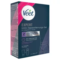   Veet - intimní depilační krém a hydratační pěna pro ženy (2×50 ml)