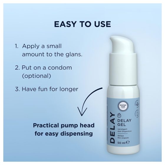 Mister Size - gel na oddálení ejakulace - 50 ml