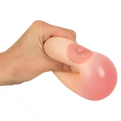 Stresszlabda - antistresová hračka prsa - naturální
