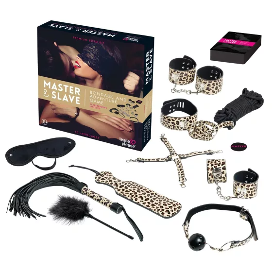 Master & Slave - bondage sada - hnědo-černá