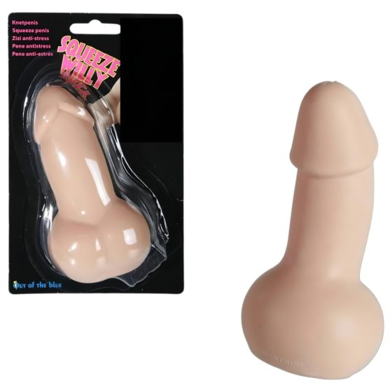 Squeeze Willy - antistresový míček - přírodní (penis)