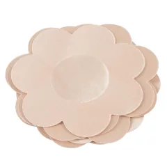   Cottelli - krytky na bradavky ve tvaru květu - tělová barva - 12 ks