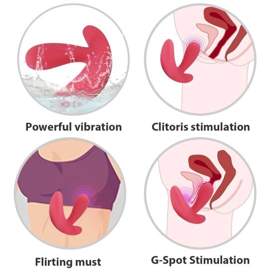 Cotoxo Sedlo - dálkově ovládaný prostatický vibrátor (červený)