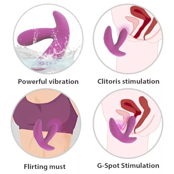 Cotoxo Saddle - vibrátor na prostatu s dálkovým ovládáním - fialový