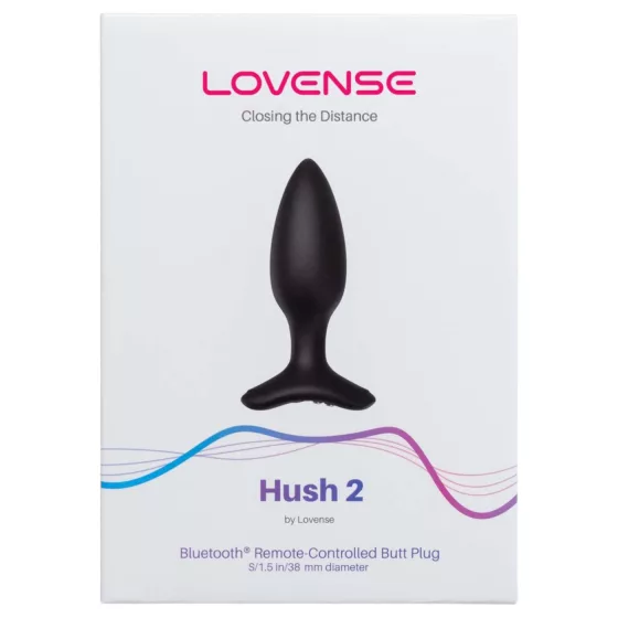 LOVENSE HUSH 2 S - chytrý anální vibrátor (38 mm) - černý