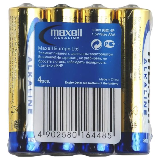 Maxell AAA - alkalické mikrotužkové baterie AAA (4ks)