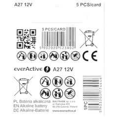 1ks 12V (27A, MN27) baterie