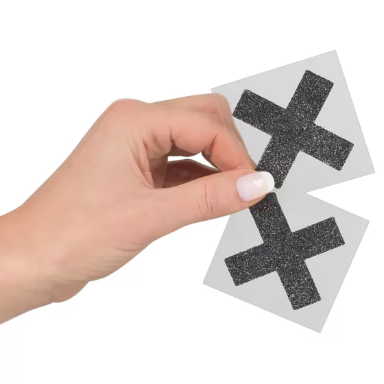 Třpytivé - samolepky na bradavky - X