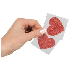Třpytivá nálepka na bradavky - srdce