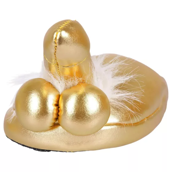Péniszes papucs - pantofle s penisem - zlatá