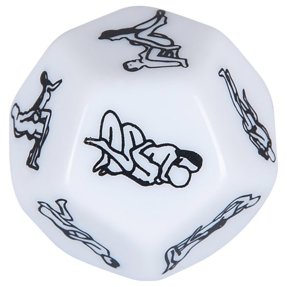 12stranná sexy kostka - bílá