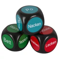 Erotické kostky - německy - 3 ks